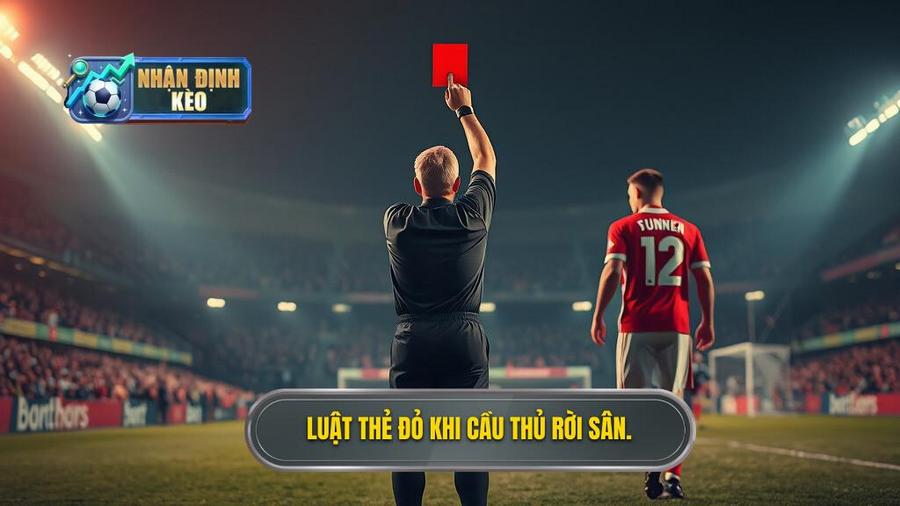 1. Luật thẻ đỏ khi cầu thủ rời sân.