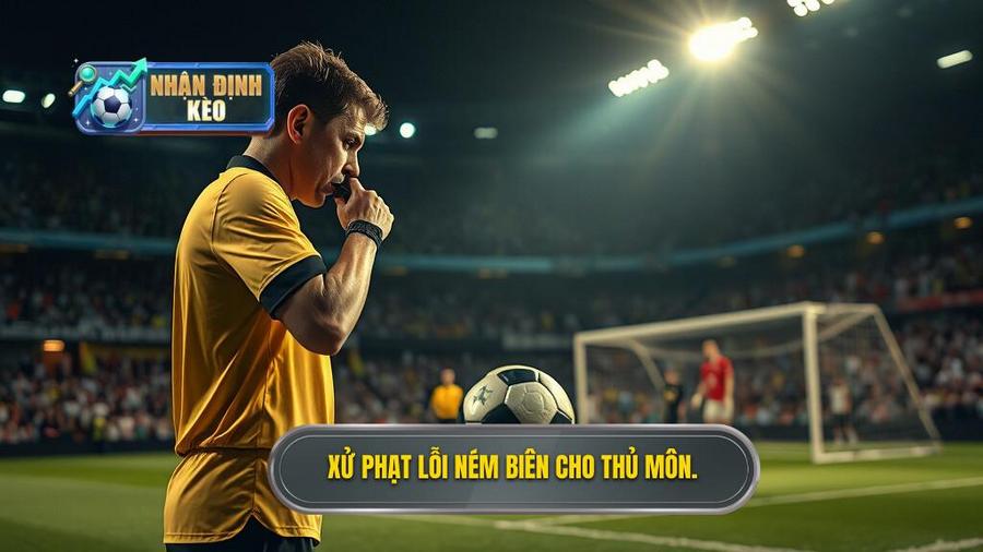 2. Xử phạt lỗi ném biên cho thủ môn.