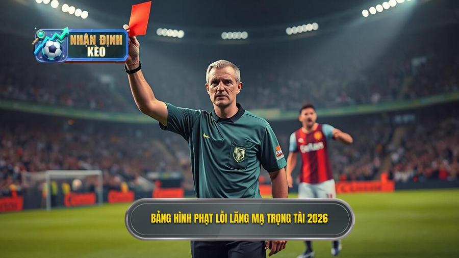 3. Bảng hình phạt lỗi lăng mạ trọng tài 2026