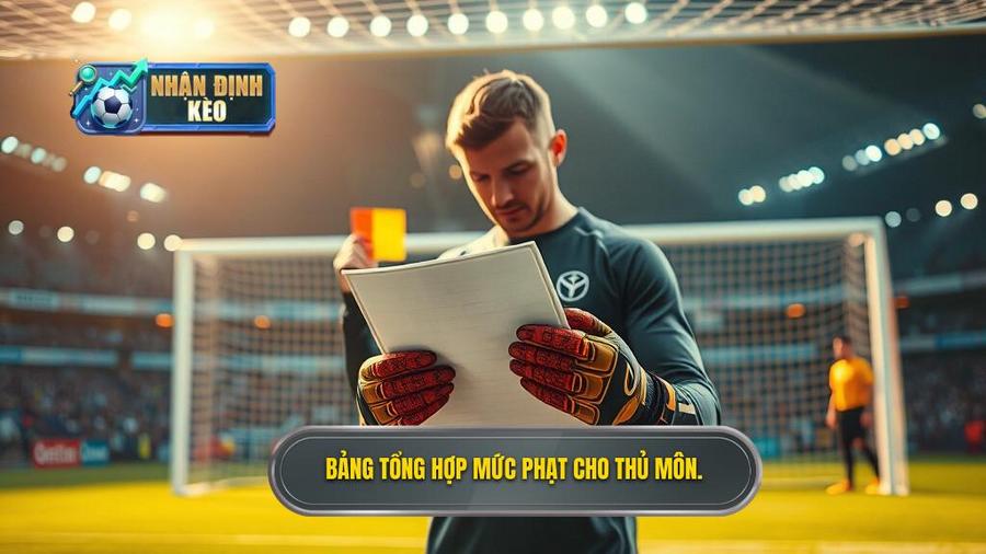 3. Bảng tổng hợp mức phạt cho thủ môn.
