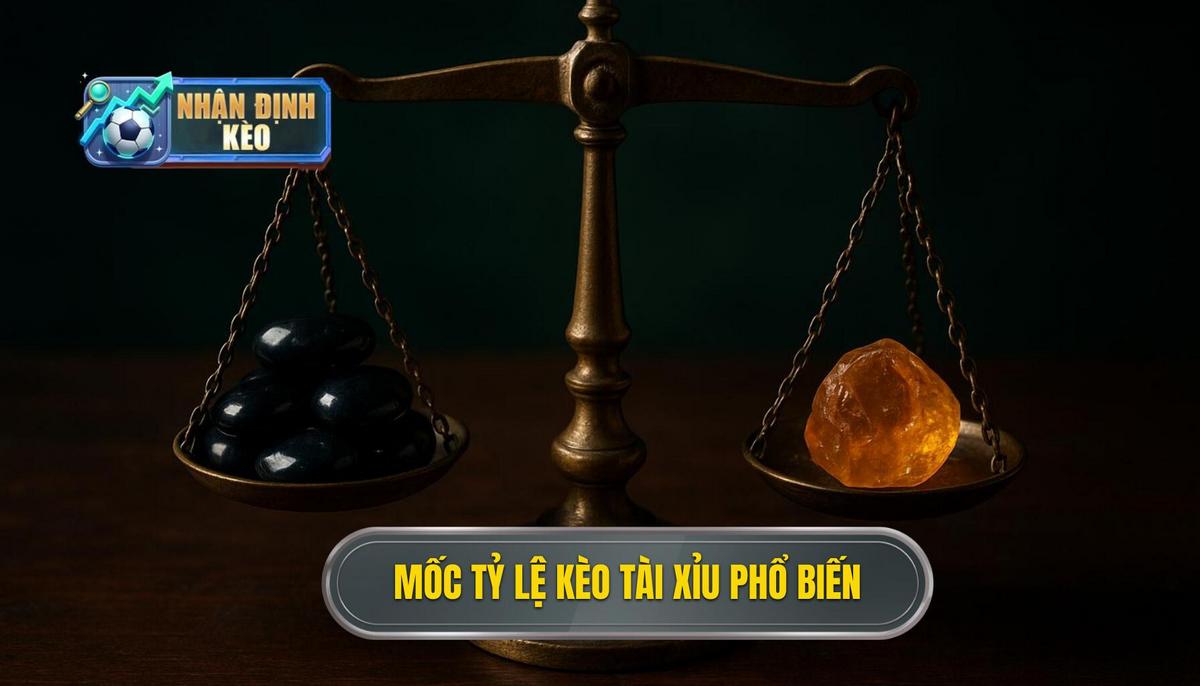 Các mốc tỷ lệ phổ biến trong kèo tài xỉu cả trận